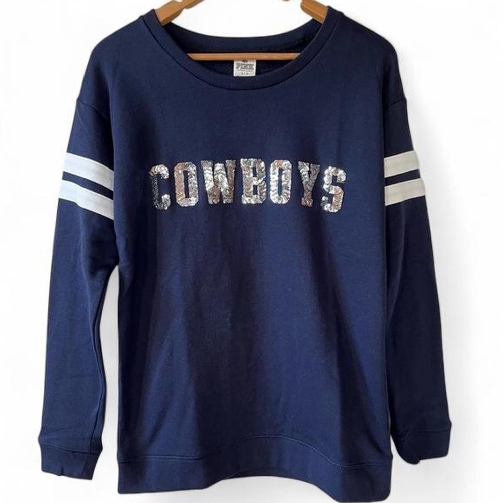 VINTAGE Y2K VICTORIA SECRET DALLAS COWBOYS SWEATER size M SEQUINS